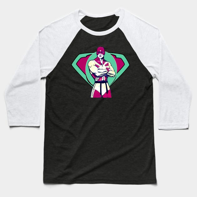 super hero of the green world Baseball T-Shirt by Marccelus